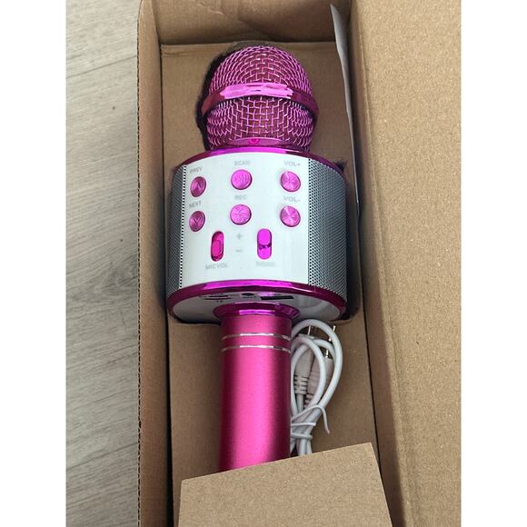Microphone Ws-858 Wireless Microphone Karaoke Handheld USB Ktv Player Bluetooth - Picture 2 of 4